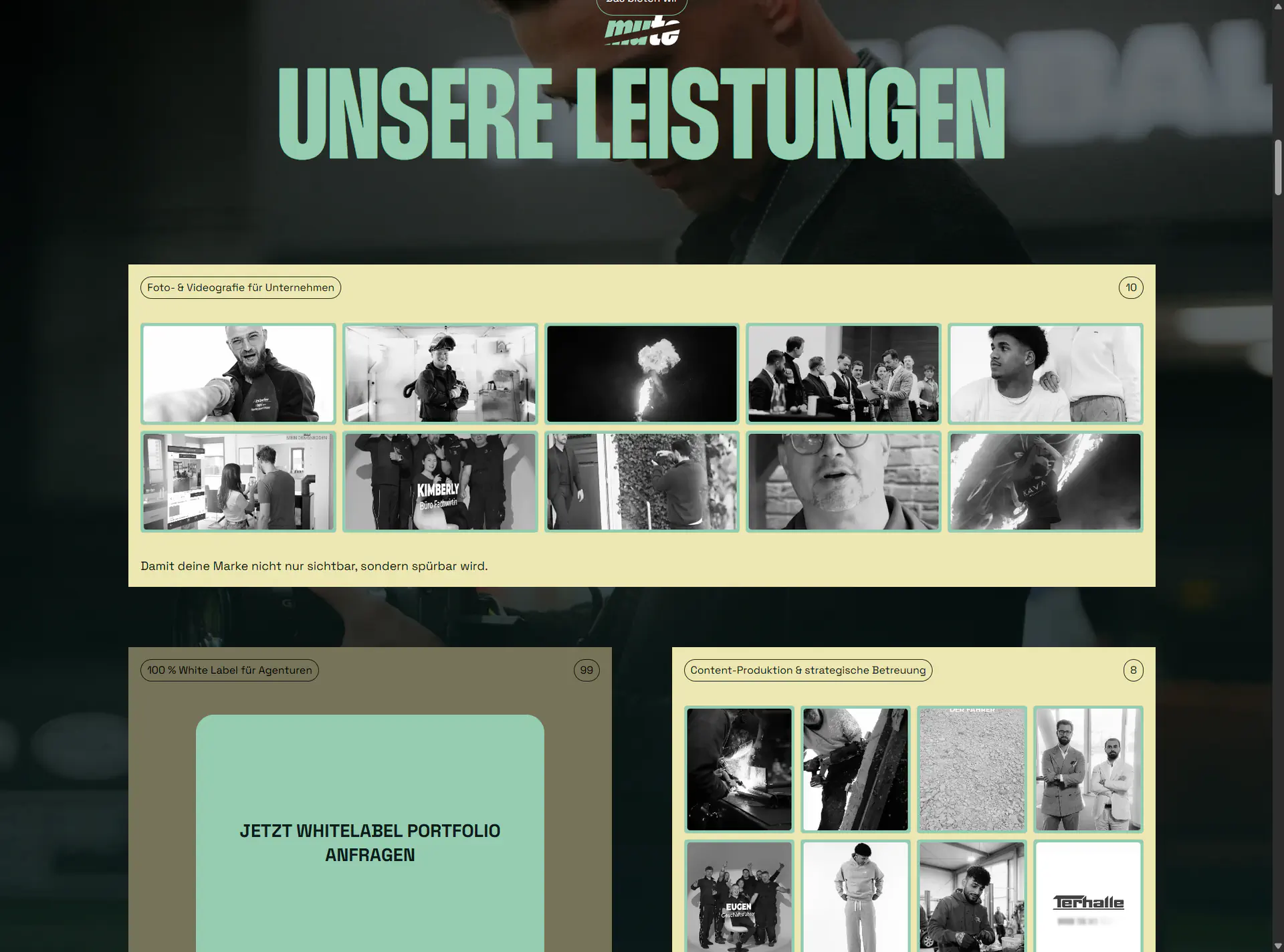 Ein weiterer Bildausschnitt von der Website mutemedia.de