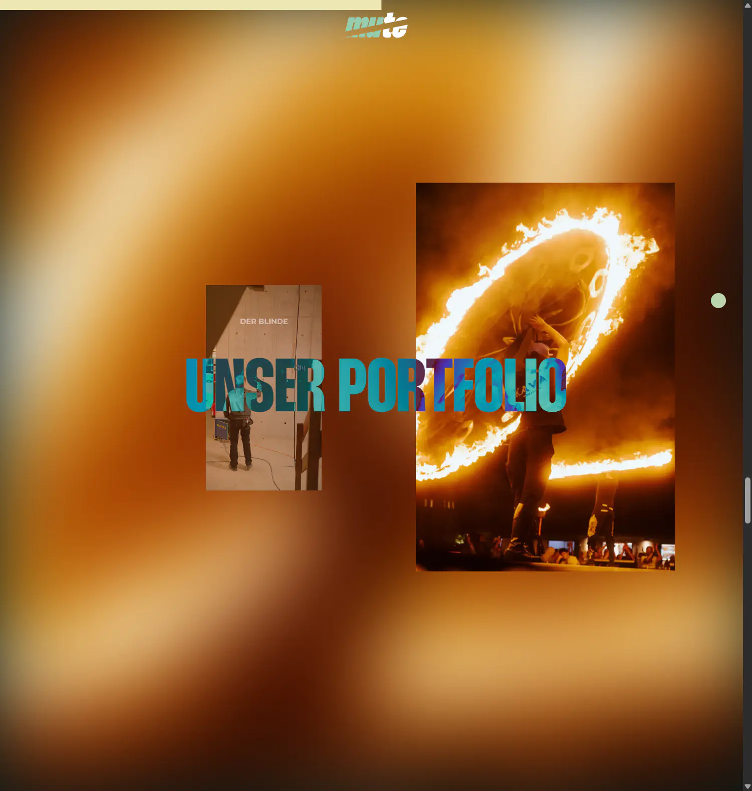 Animiertes Portfolio von Mutemedia.de zeigt eindrucksvoll Fotos und Videos mit verschiedenen Effekten.